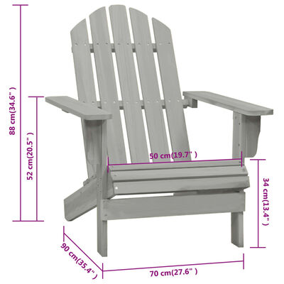 vidaXL Garden Chair Wood Grey