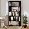 vidaXL Book Cabinet/Room Divider Black 80x25x163.5 cm Solid Wood Pine