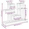 vidaXL Plant Stand 104.5x25x77.5 cm Solid Wood Pine