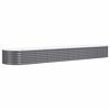 vidaXL Garden Raised Bed Galvanised Steel 368x80x36 cm Anthracite