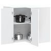 vidaXL Kitchen Wall Corner Cabinet Kalmar White Engineered Wood
