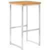 vidaXL Bar Chairs 4 pcs Solid Acacia Wood and Stainless Steel