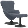 vidaXL Egg Chair with Footstool Dark Grey Velvet