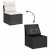 vidaXL 5 Piece Garden Sofa Set with Cushions Black Poly Rattan