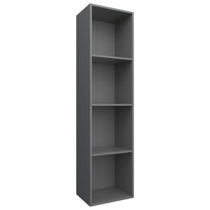 vidaXL Book Cabinet | Grey | Engineered Wood | Medium | Book Cabinet