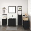 vidaXL Bathroom Furniture Set 5 pcs Black Oak Engineered Wood