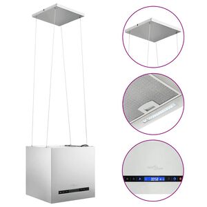 vidaXL Hanging Island Range Hood Touch Sensor LCD 37cm Stainless Steel