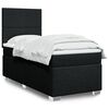 vidaXL Box Spring Bed with Mattress Black King Single Fabric