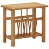 vidaXL Magazine Table | Natural | Solid Oak Wood, MDF | Compact | Magazine Table