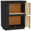 vidaXL Sideboard Black 60x34x75 cm Solid Wood Pine