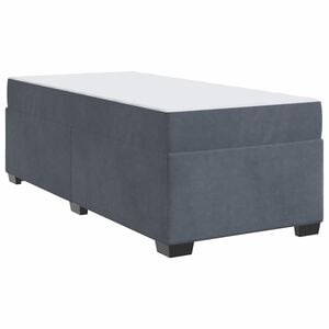 vidaXL Bed Frame with Mattress Dark Grey 90 x 190 cm Fabric