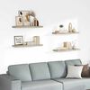 vidaXL Floating Wall Shelves 4 pcs Oak 80x23.5x3.8 cm MDF