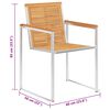 vidaXL Garden Chairs with Cushions 2 pcs Solid Acacia Wood and Steel