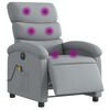 vidaXL Electric Massage Recliner Chair Light Grey Fabric
