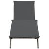 vidaXL Sun Lounger with Cushion Grey Poly Rattan