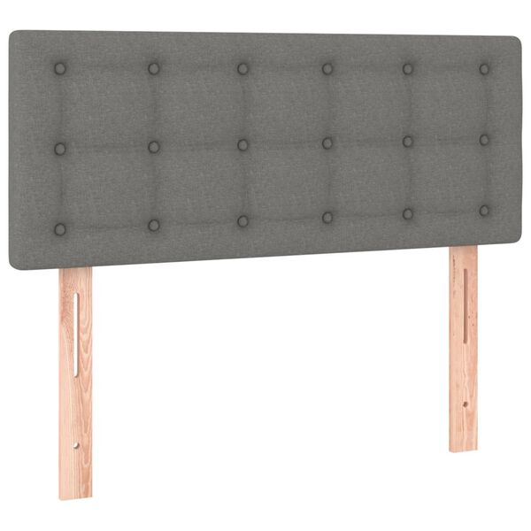 vidaXL LED Headboard Dark Grey 100 cm Fabric