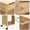 vidaXL Kitchen Trolley with Wheels Natural 90.5 x 36 x 86.5 cm Bamboo