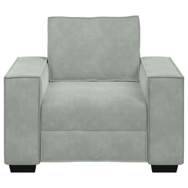 vidaXL Sofa Chair Light Grey 100x78x84 cm Velvet