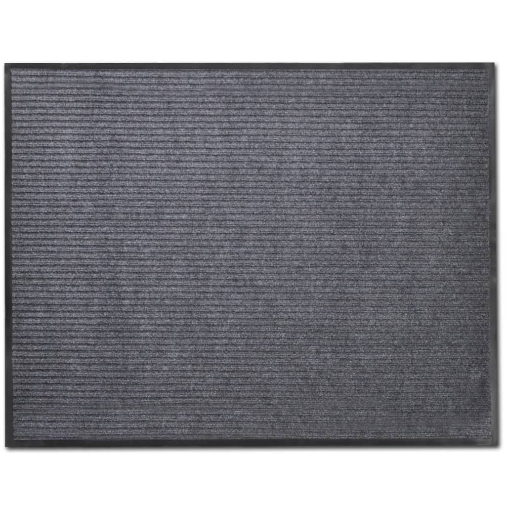 vidaXL PVC Door Mats 2 pcs Grey 90x60 cm