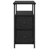 vidaXL Bedside Cabinet 2 pcs Black oak 30 x 60 x 60 cm Engineered wood
