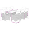 vidaXL 9 Piece Garden Dining Set with Cushions Black Poly Rattan