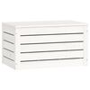 vidaXL Storage Box White 59.5x36.5x33 cm Solid Wood Pine