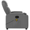 vidaXL Massage Recliner Chair Dark Grey Fabric