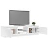 vidaXL TV Cabinet with LED Lights High Gloss White 140x40x36 cm