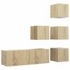 vidaXL 5 Piece TV Cabinet Set Sonoma Oak Engineered Wood