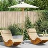vidaXL Garden Parasol Cream White &Oslash; 180 x 230 cm Bamboo
