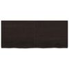 vidaXL Table Top Dark Brown 120x50x(2-4) cm Treated Solid Wood Oak