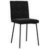 vidaXL Dining Chairs 4 pcs Black Velvet