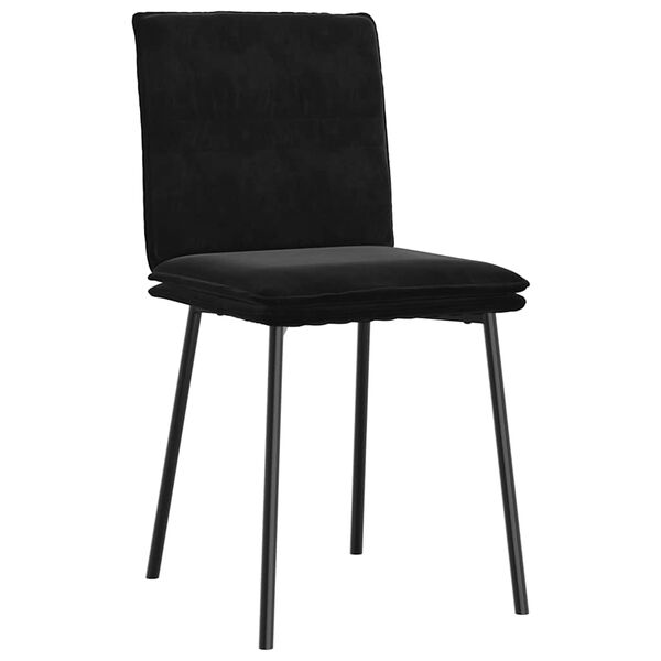 vidaXL Dining Chairs 4 pcs Black Velvet