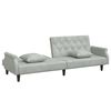 vidaXL Sofa Bed with Armrests Dark Grey Velvet