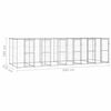 vidaXL Outdoor Dog Kennel Galvanised Steel with Roof 14.52 m²