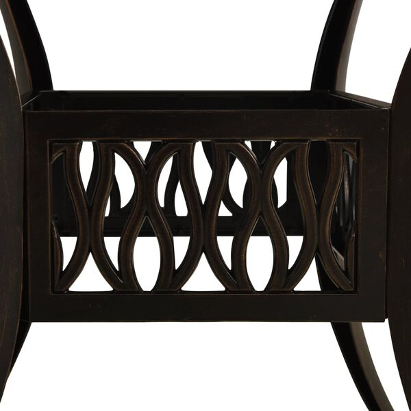 vidaXL Garden Table Bronze 90x90x73 cm Cast Aluminium