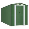 vidaXL Garden Shed Green 192x440x223 cm Galvanised Steel
