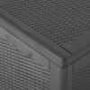 vidaXL Garden Storage Box 180L Black PP Rattan