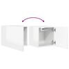 vidaXL Wall Mounted TV Cabinets 4 pcs High Gloss White 30.5x30x30 cm