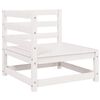 vidaXL 3 Piece Garden Lounge Set White Solid Pinewood
