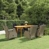 vidaXL 7 Piece Garden Dining Set Brown