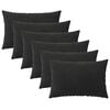vidaXL Cushion with Pillow HEERLEN 6 pcs Black Velvet