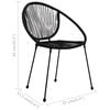 vidaXL Garden Chairs 2 pcs PVC Rattan Black
