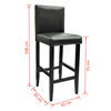 Bar Table with 2pcs Bar Chairs Black