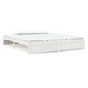 vidaXL Bed Frame without Mattress White Solid Wood 180x200 cm