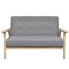 vidaXL 2-Seater Sofa Fabric Light Grey
