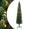 vidaXL Artificial Slim Christmas Tree 300 LEDs 210 cm