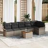vidaXL Garden Sofa Set with Cushion with Storage Manual 7 pcs Grey