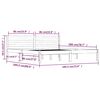 vidaXL Bed Frame without Mattress 180x200cm White Super King Size