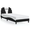 vidaXL Bed Frame "Viana" with LED without Mattress Black and White 90x190 cm